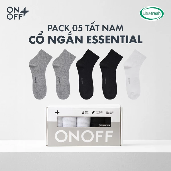 Pack tiện lợi 5 đôi tất nam ONOFF kháng khuẩn khử mùi Bamboo Plus - 18AE25A487