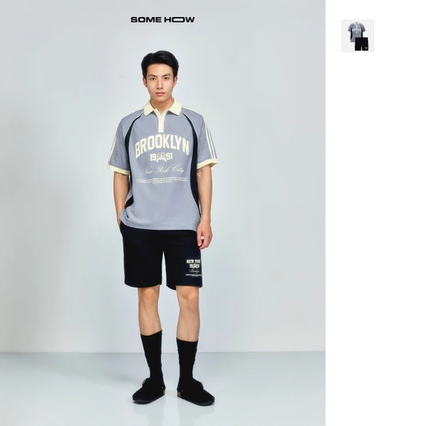 Set Polo Nam Short Regular Brooklyn, Chất Vải Cá Sấu Mắt Chim Thoải Mái, SB0057, SOME HOW STORE