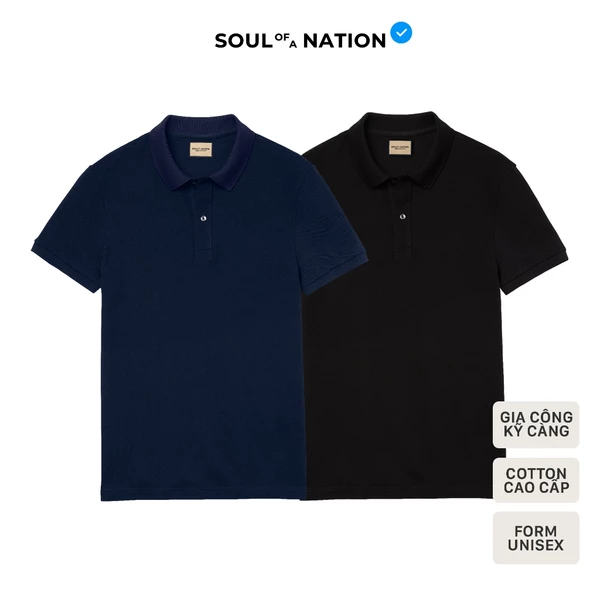 [GIÁ TRẢI NGHIỆM] Áo Polo Unisex Nam/Nữ BASIC TRƠN vải cá sấu Pique Cotton chỉn chu, sang trọng - SOUL OF A NATION