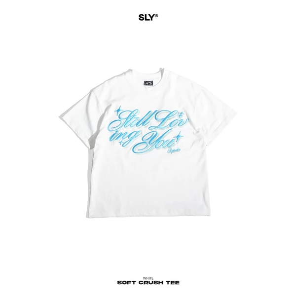 Áo thun cổ tròn SLY Soft Crush màu trắng