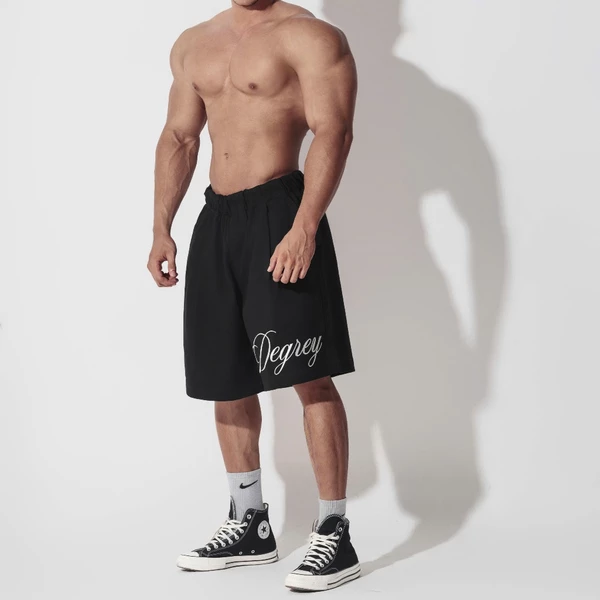 Quần lửng Kaki ĐEN/TRẮNG Degrey short Kaki pant New Logo D
