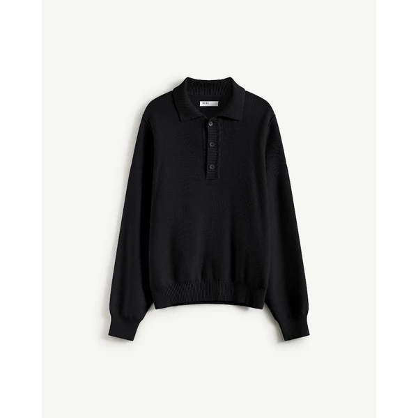 Áo Polo Dệt Kim Tay Dài Nam Form Loose - Routine 10F25KNI007