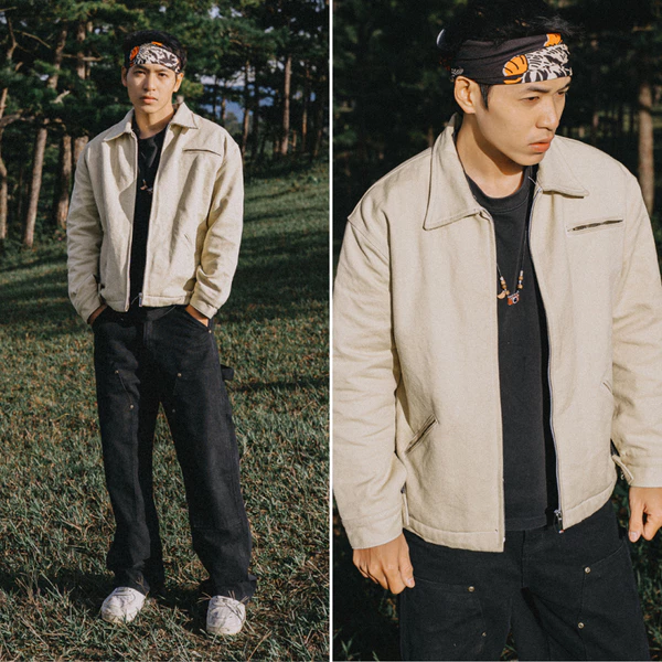 NEW Áo Jacket Tanker Duck Canvas chất liệu Canvas , mặt trong lót nỉ