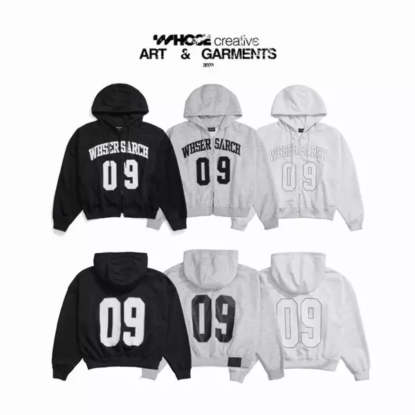 ARCH HOODIE ZIP - Áo khoác thêu nổi 2 da Whose Studio