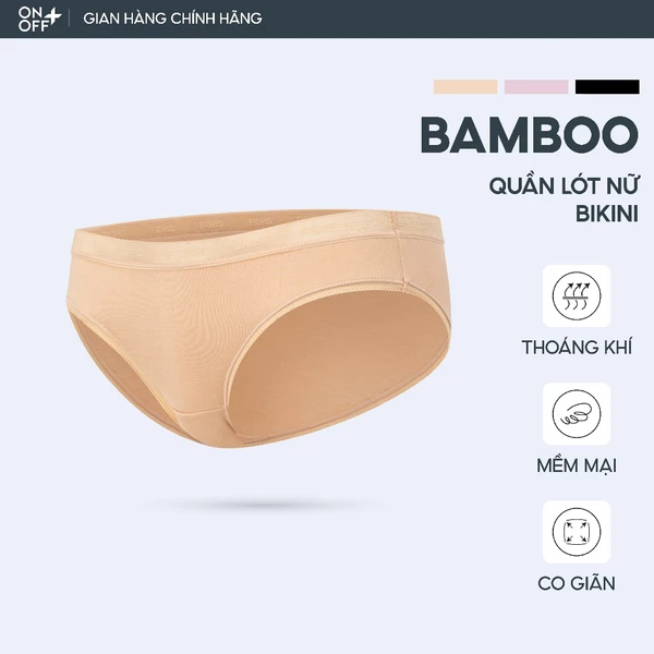 Quần lót nữ bikini bamboo nguyên liệu thiên nhiên thoáng khí thấm hút co giãn an toàn - ONOFF 16UJ25A460