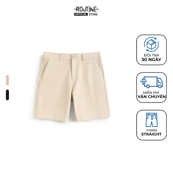 Quần Short Nam Túi Khoá Kéo Sườn Form Straight - Routine 10F25PSH004