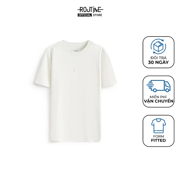 Áo Thun Tay Ngắn Nam Nhãn Trang Trí Form Fitted - Routine 10F25TSS002