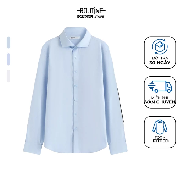 Áo Sơ Mi Nam Tay Dài Dệt Dobby Form Fitted - Routine 10F24SHL092R1