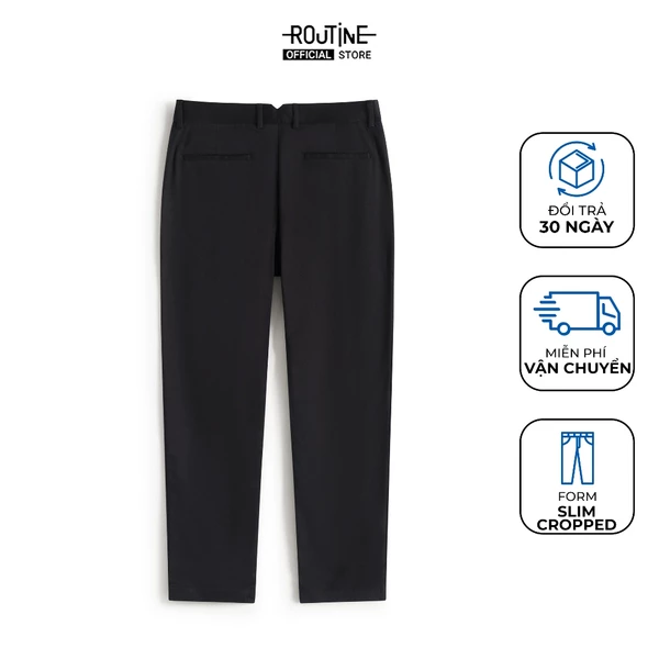 Quần Kaki Nam Cotton Trơn Form Slim Cropped - Routine 10F25PCA019