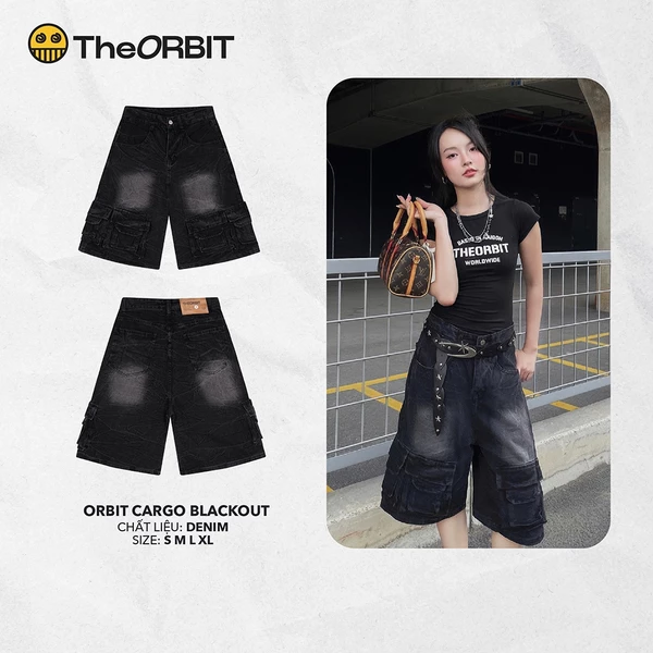 Quần Short Nam Nữ The ORBIT - ORBIT CARGO  BLACKOUT - Local Brand Chính Hãng