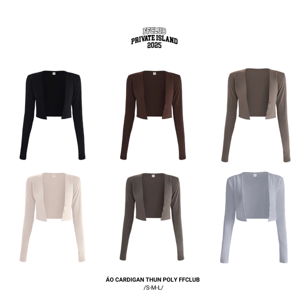 ÁO CARDIGAN THUN POLY FFCLUB MIX