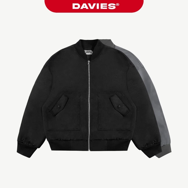 Áo khoác dù 2 lớp local brand DAVIES chống nước siêu bền, siêu ấm nam, nữ màu đen, xám Protex Jacket| D22-AK1