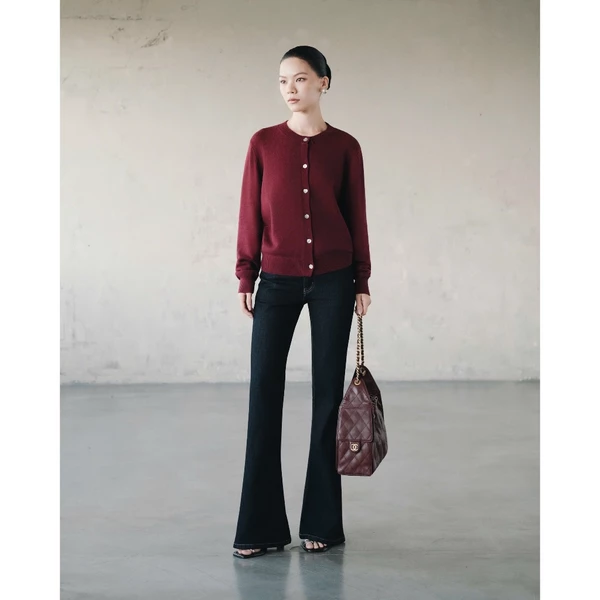 RUBIES Loe Jeans - Quần Dài Nữ Vải Jean Mềm Ống Loe