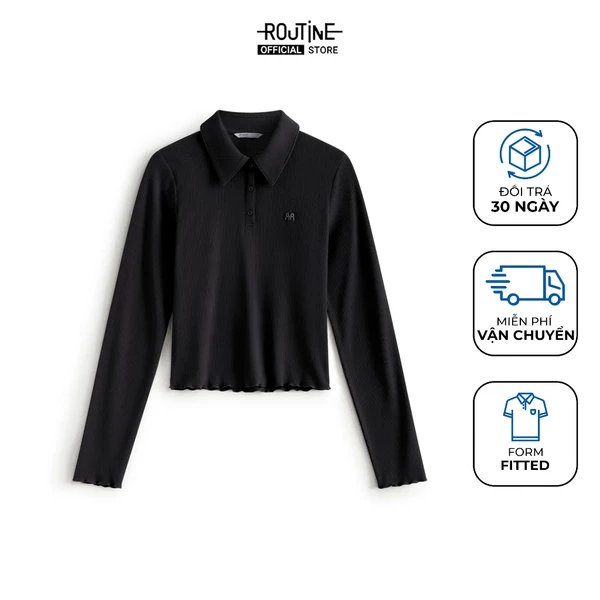 Áo Polo Tay Dài Nữ Form Fitted - Routine 10F25POLW002