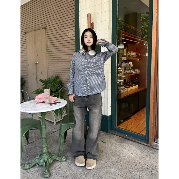 Áo sơ mi dài tay METRO STRIPE Unisex Nam Nữ - Thiết kế phong cách đường phố - Brand chính hãng SDVN
