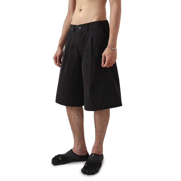 MAHU - QUẦN SHORT DÙ ỐNG RỘNG DẬP CHỈ