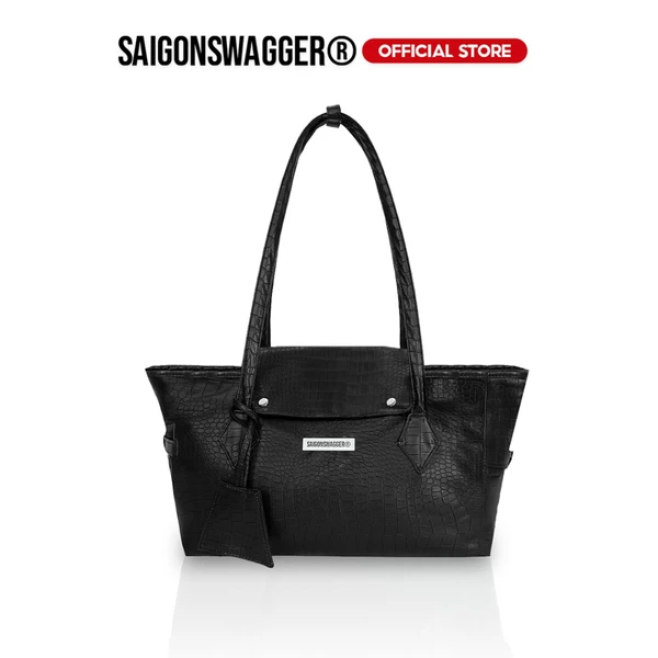 Túi Xách Da SAIGONSWAGGER®  “LUNE EMBOSSED” ELEGANT BAG /LARGE/ Túi Đeo Chéo