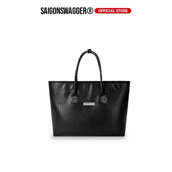 Túi Tote Da Túi Đeo Vai SAIGONSWAGGER® SGS LUNE EMBOSSED TOTE BAG
