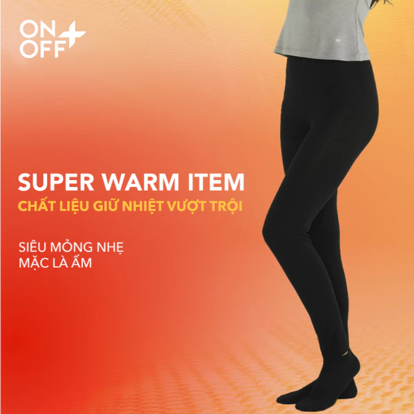 Quần leggings giữ nhiệt ôm vừa vặn thoáng khí, co giãn và giữ ấm tốt ONOFF - 16IB24W007