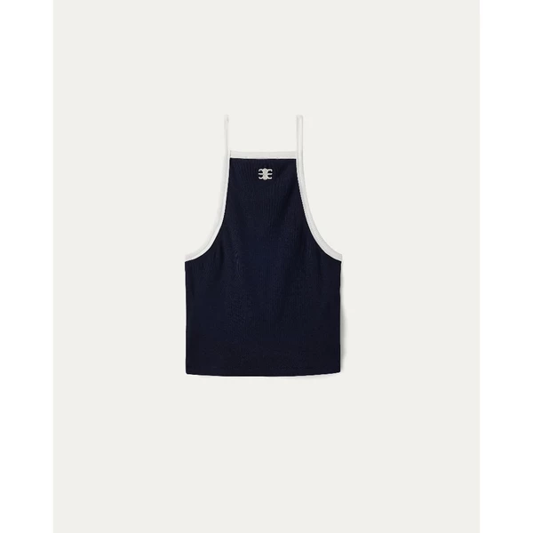Eleven - Áo nữ cổ yếm Mono Contrast Square Neck Cami - màu Xanh Navy