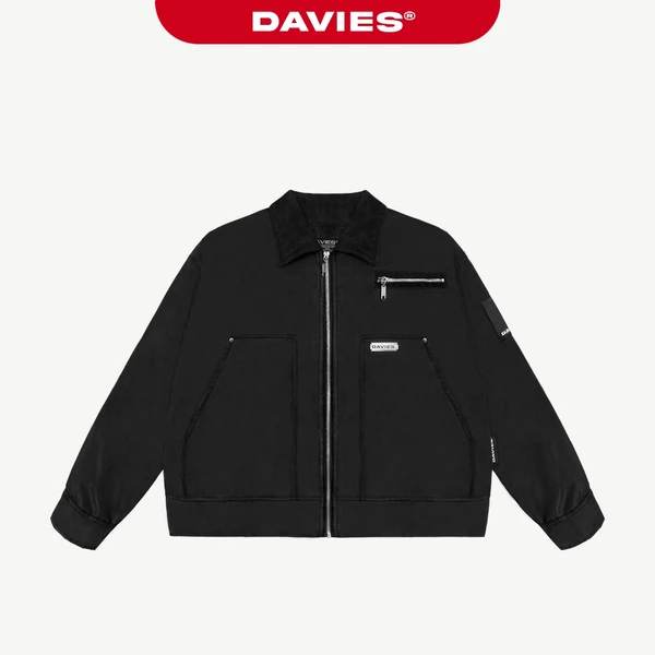 Áo khoác croptop nữ nam DAVIES dù Protex chống nước thiết kế đường cắt ấn tượng Ticke Classy Jacket local brand| D35-AK4