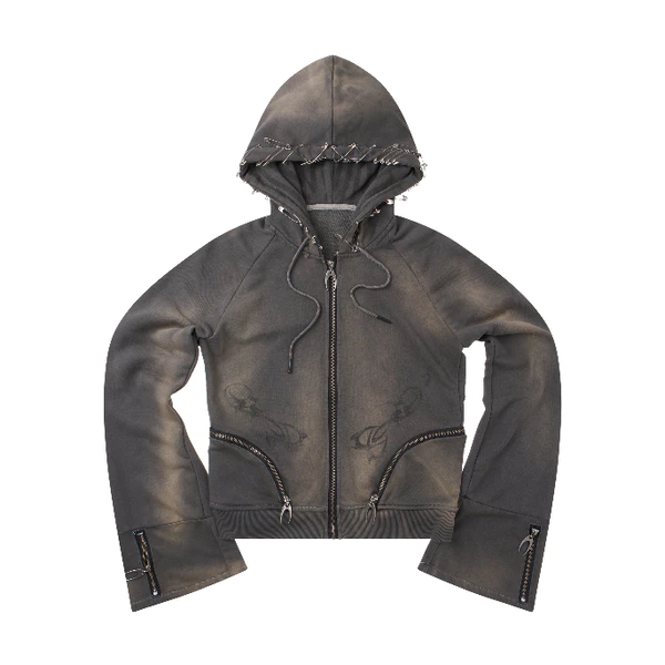 ÁO EPL BROWN WAXED HOODZIP