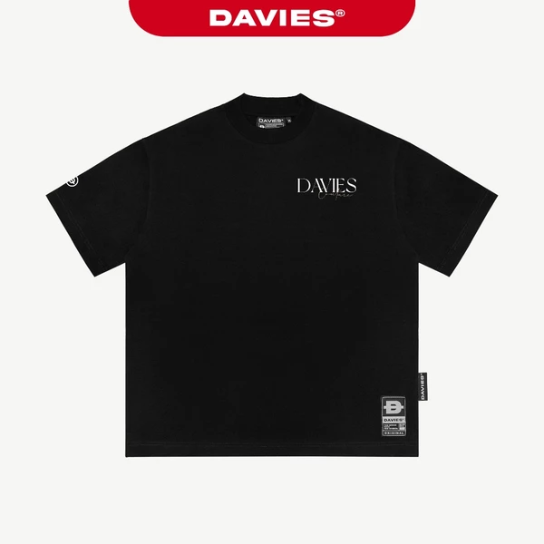 Áo thun nam nữ tay lỡ form rộng màu đen DAVIES Basic ELI Tee| D31-T9