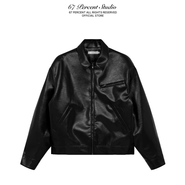 Áo Khoác Da Chất Liệu Cao Cấp Phong Cách Streetwear 67PERCENT/67% - TIGER LEATHER JACKET