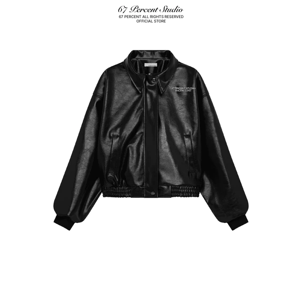 Áo Khoác Bomber Chất Liệu Faux Leather 67PERCENT/67% Form Racing - BOMBER RACING JACKET