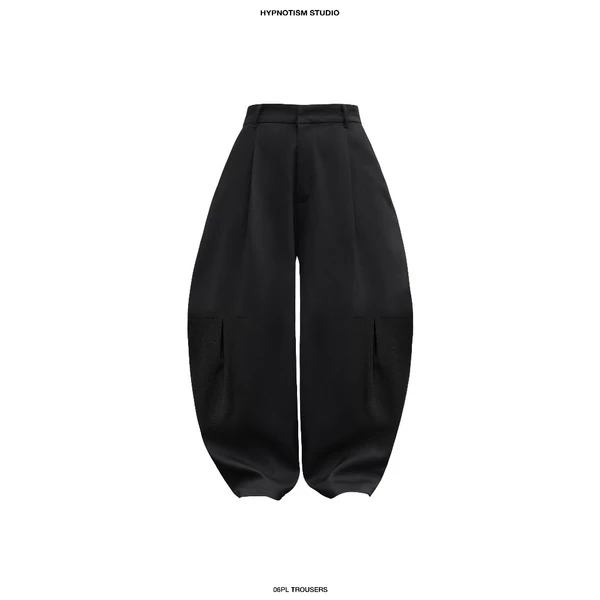 HYPNOTISM |"06PL TROUSERS" Quần cotton dài ống cong xếp ly gối form rộng thoải mái unisex