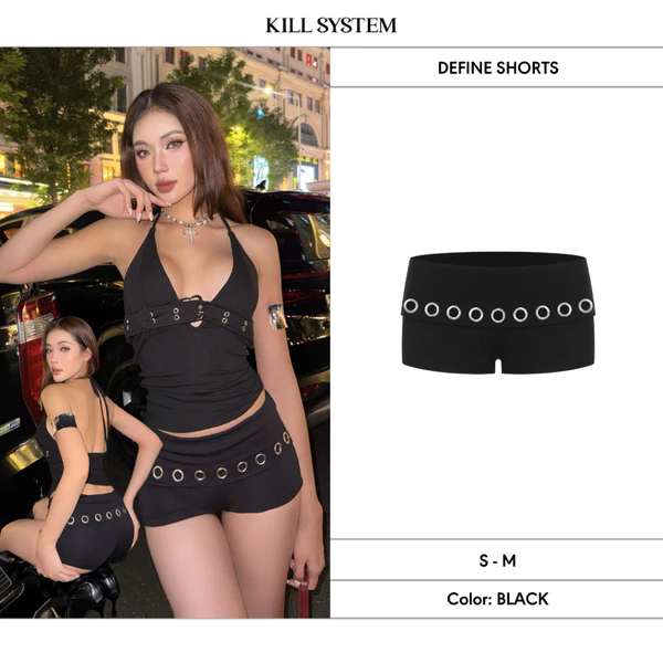 Quần short mắt cáo sexy tôn dáng DEFINE - 𝐊𝐈𝐋𝐋 𝐒𝐘𝐒𝐓𝐄𝐌