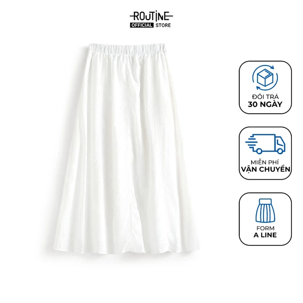 Chân Váy Nữ Lưng Thun Form A Line - Routine 10F25SKIW009