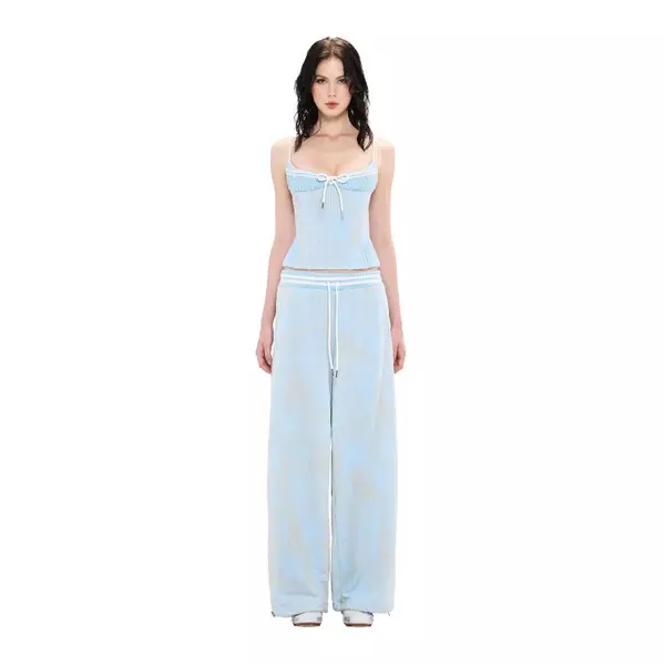 LSOUL Jaby Set Áo Corset Hai Dây Ôm Body + Quần Dài Lưng Chun Ống Balloon A25072833 Q25070259