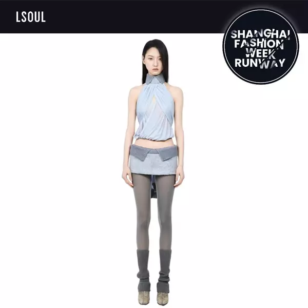 LSOUL Set Áo Cổ Cao Vạt Chéo Xuyên Thấu + Chân Váy Ôm Co Giãn Tôn Dáng Kwan Set A25052815 CV25050723
