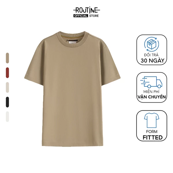 Áo Thun Nam Tay Ngắn Vải S.Cafe Form Fitted - Routine 10F24TSS002R1
