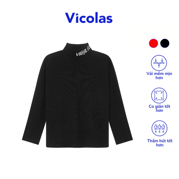 Áo cổ lọ giữ ấm tay dài Vicolas vải êm co giãn - VICO56