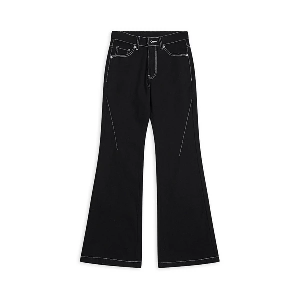 LOE BLACK CHỈ TRẮNG FLARED JEANS WASH VER 1 - Quần jeans ống loe wash Whose Studio 1837