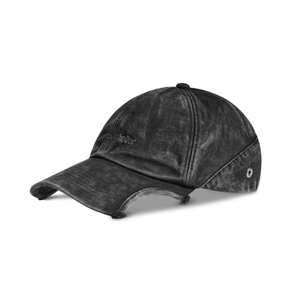 Mũ lưỡi trai unisex - Ivankov Eyelet Washed Black Half Moon Cap