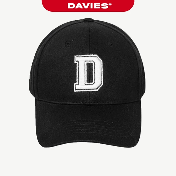 Mũ lưỡi trai nam nữ màu đen DAVIES thêu logo Black Baseball Academy Cap local brand |D-HAT06-D