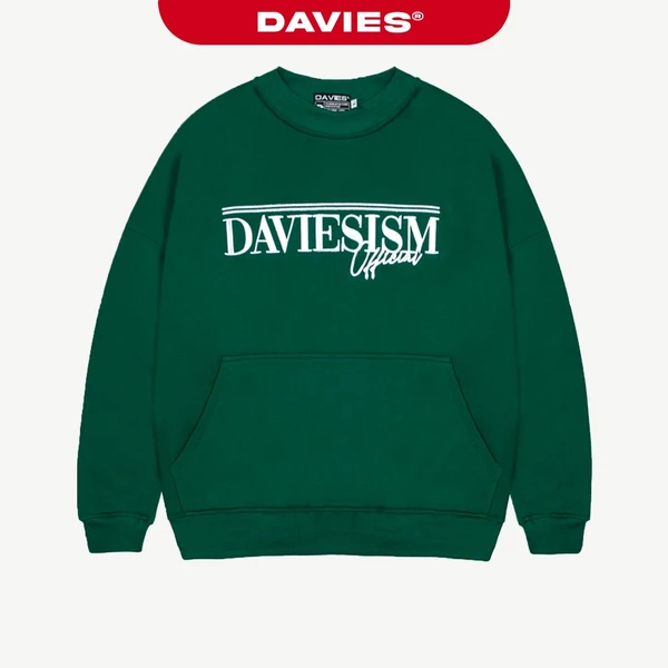 Áo sweater nỉ DAVIES nam nữ form rộng màu xanh local brand Community| D29-HD11