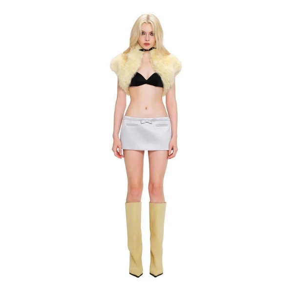 LSOUL Áo Khoác Lông Croptop Ngắn Cá Tính Thời Trang Nữ Tiam Jacket K25100258-1