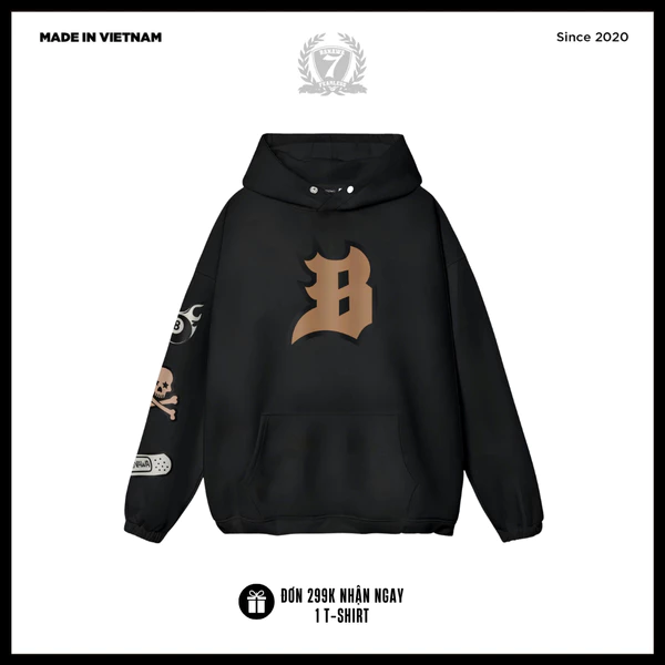 Áo Hoodie Nỉ Bông Khóa Kéo Unisex Banawa - Hoodie Bold Kid | Local Brand Chính Hãng