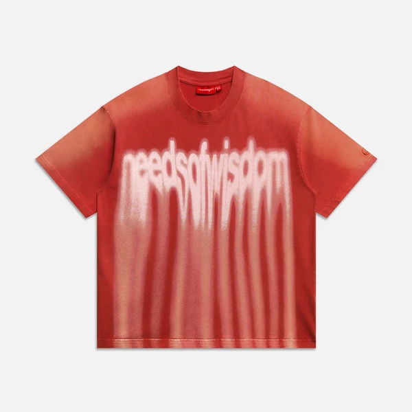 Áo thun NEEDS OF WISDOM Metal Blur Tee - Washed Red - Local Brand Chính Hãng