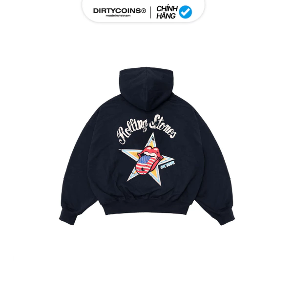 [DCxRS] Áo Khoác DirtyCoins Hoodie Zip Up US Tongue Navy