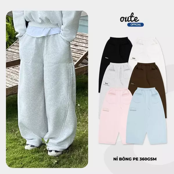 Quần Nỉ Dài Ống Rộng Classic Wide / Local Brand Unisex Nam Nữ