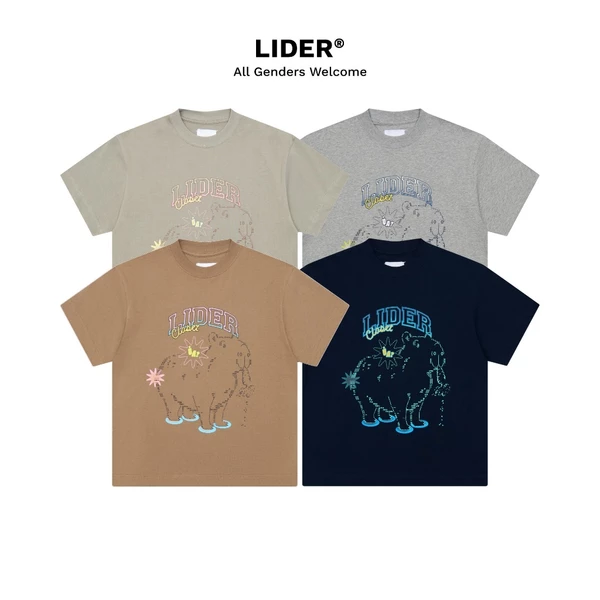 Áo Thun Unisex LIDER Phát Ra Tiếng Capybara Ủa Chất Cotton 2 Chiều