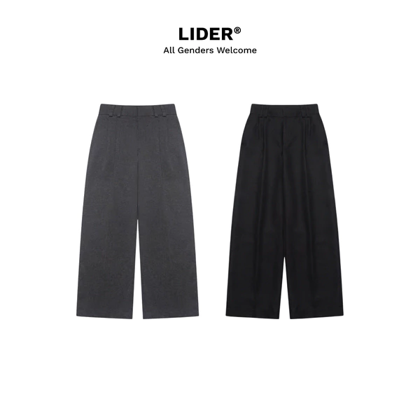 Quần Tây Khaki Ống Rộng LIDER Watson Wide Leg Trousers - Grey/Black