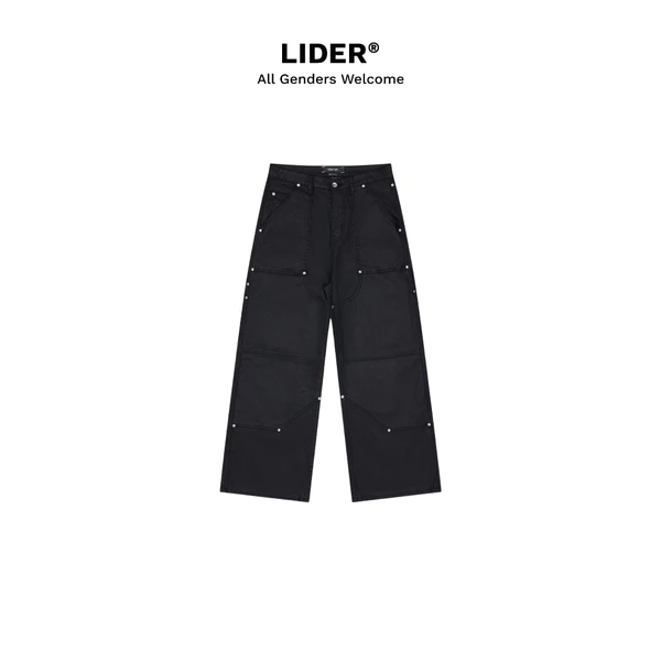 Quần Jeans Ống Rộng Unisex LIDER NIGHT REBEL PU JEANS