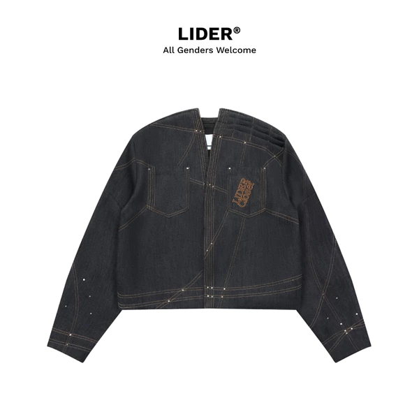 Áo Khoác Denim Unisex Dáng Boxy Cổ Đứng X ENIGMA KAIRO JACKET