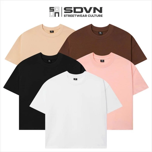 [Boxy Ngắn Dài Rộng Ngang] Áo Thun Trơn Unisex Form Boxy  - Brand Chính Hãng SDVN
